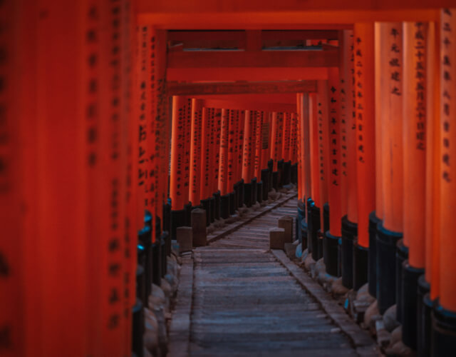 Fushimi Inari Shrine Torii Gates hiking trail without crowds