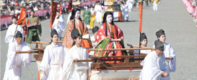 Samurai warrior procession at Jidai Matsuri festival in Kyoto